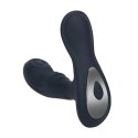 Vibrating and Tapping Silicone Prostate Massager with Ball Stimulator - Black