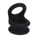 Wide Double O Silicone Cockring - S - Black