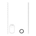 Wide O Silicone Cockring - L - 42mm - Black