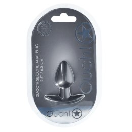 Korek analny silikonowy Small 6,5 cm Gunmetal – elegancki plug