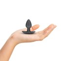 Korek analny silikonowy Small 6,5 cm Gunmetal – elegancki plug