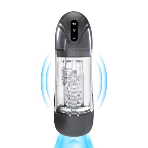 SonicPull - Suction and Vibration Masturbator Pump - Multimedia Enhanced - Gun Metal