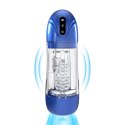 SonicPull - Suction and Vibration Masturbator Pump - Multimedia Enhanced - Metallic Blue