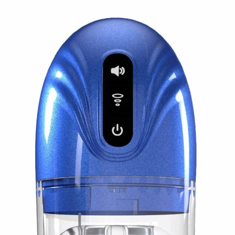 SonicPull - Suction and Vibration Masturbator Pump - Multimedia Enhanced - Metallic Blue