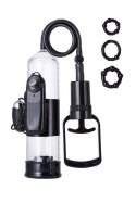 A-TOYS, Penis Pump Coal, with vibro, PVC, Transparent, 22,8 cm