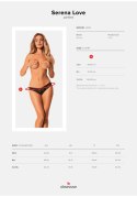 Figi Serena Love XL/2XL Koronka Kwiatowy Wzór Seksapil Błyszcząca Zawieszka