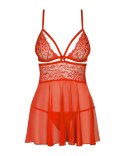 Bielizna Babydoll S/M Czerwona Zestaw Babydoll I Stringi Seksowna