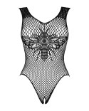 Body B134 XL XXL czarne zmysłowe body damskie