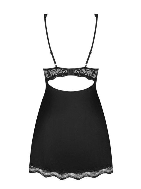 Bielizna Luvae Babydoll Czarny S/M Z Fiszbiny Stringi Elegancka