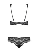 Komplet Bielizny Luvae Czarny 2-Częściowy Biustonosz Figi L/XL