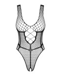 Body Bielizna B117 S/M/L Z Otwartym Krokiem I Siateczką Seksowne