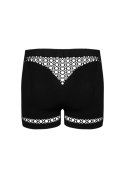 Bokserki M102 Czarna Bielizna Męska Geometryczne Wycięcia S/M/L
