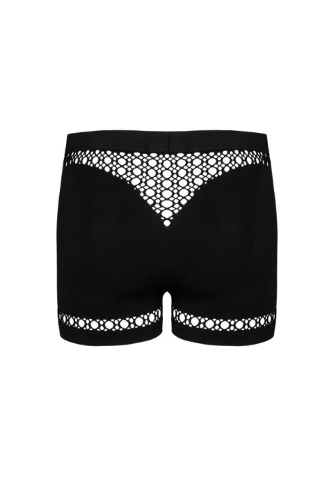 Bokserki M102 Czarna Bielizna Męska Geometryczne Wycięcia S/M/L
