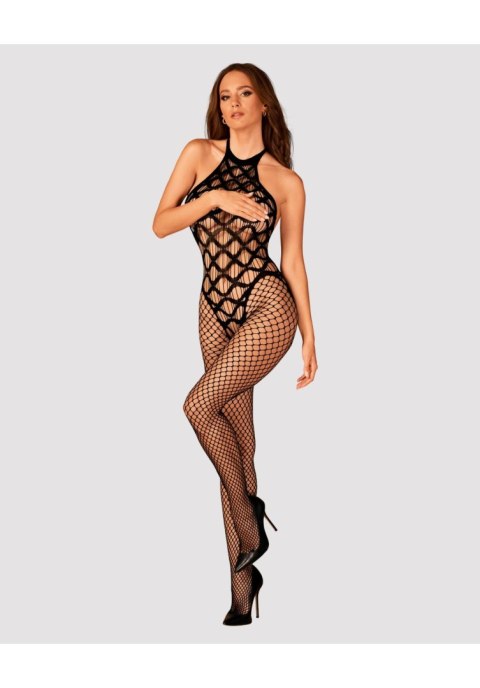 Bodystocking Obsessive G332 Czarne Kabaretki Otwarty Krok S/M/L