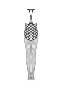 Bodystocking Obsessive G332 Czarne Kabaretki Otwarty Krok S/M/L