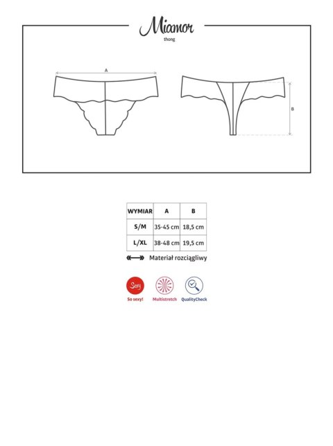 Stringi Miamor L/XL Koronkowe Sexy Z Kamyczkami Zdobienia