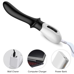 Wibrator Silicone Prostate G-Spot Massager USB 10 Funkcji Grzanie