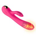 Wibrator Królik Silikonowy USB 7 Funkcji Grzanie Wodoodporny 20cm