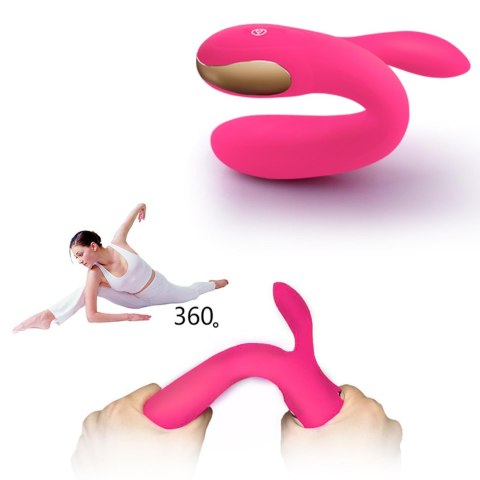 Wibrator Królik Silikonowy USB 7 Funkcji Grzanie Wodoodporny 20cm