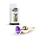 Plug-Jewellery Gold BUTT PLUG- Purple