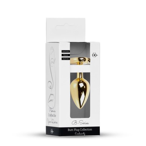 Plug-Jewellery Gold Heart PLUG- Black