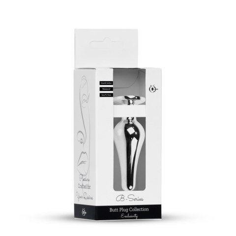 Plug-Jewellery Silver BUTT PLUG- Black