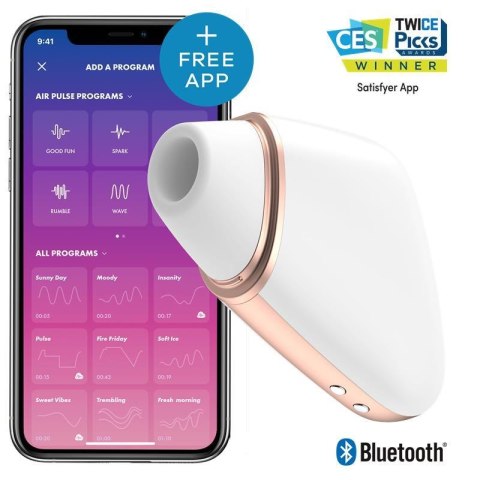 Wibrator Satisfyer Love Triangle Bezdotykowy Stymulator Łechtaczki Biały