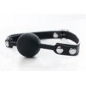 Black silicone ball gag with adjustable straps