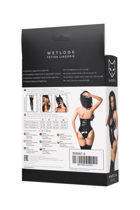 Wetlook body Marcia - black XL