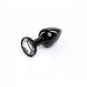 Black Butt Plug with White Diamond