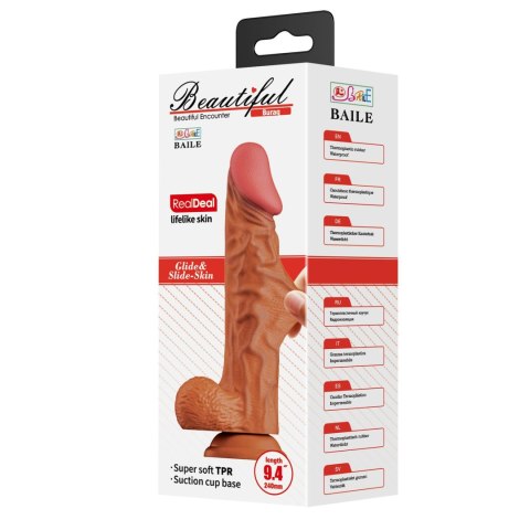 BURAQ 9,4'' Dildo z Przyssawką Realistyczne TPR