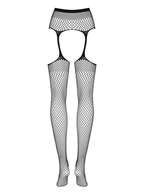 Garter Stockings S815 Bielizna Seksowne Kabaretki Czarny S/M/L