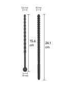 Ribbed Penis Dilator Set 2 pcs Black
