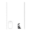 3 Loop Silicone Cockring - Black