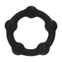 Beaded Silicone Cockring - L - 45mm - Black