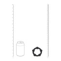 Beaded Silicone Cockring - L - 45mm - Black