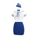 Stewardess Costume - S/M - Blue/White