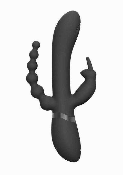 Wibrator RINI Black 3 Silniki 10 Funkcji Silikon Medyczny Wodoodporny