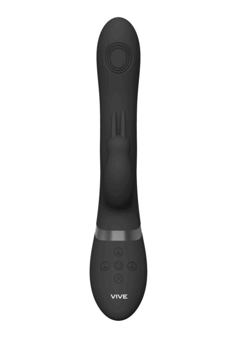 Wibrator RINI Black 3 Silniki 10 Funkcji Silikon Medyczny Wodoodporny