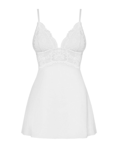Bielizna Obsessive Babydoll Biała Z Koronką Stringi L/XL Seksowna