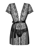 Bielizna-Alluria peniuar i stringi S/M