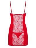 Koszulka Heartina L/XL z Koronką i Stringami Czerwona Zmysłowa