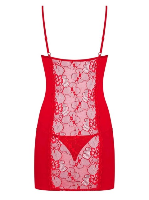 Koszulka Heartina L/XL z Koronką i Stringami Czerwona Zmysłowa