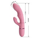 Pretty Love Zach Four-Sided Thumping Rabbit Vibrator - Pink