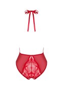 Body Dagmarie M/L Z Otwartym Krokiem Koronka Seksowne Czerwone