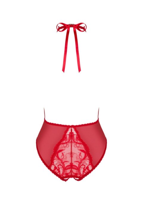 Body Dagmarie M/L Z Otwartym Krokiem Koronka Seksowne Czerwone
