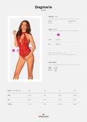 Body Dagmarie M/L Z Otwartym Krokiem Koronka Seksowne Czerwone