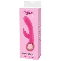 Wibrator Rabbit Handy Silikon USB 5 Trybów 10 Wibracji Różowy