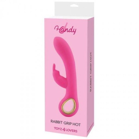 Wibrator Rabbit Handy Silikon USB 5 Trybów 10 Wibracji Różowy