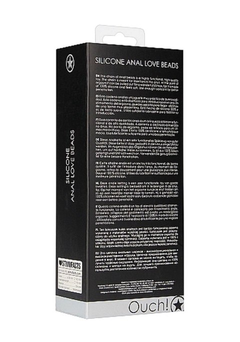 Anal Love Beads Black – Elastyczne kulki analne do penetracji